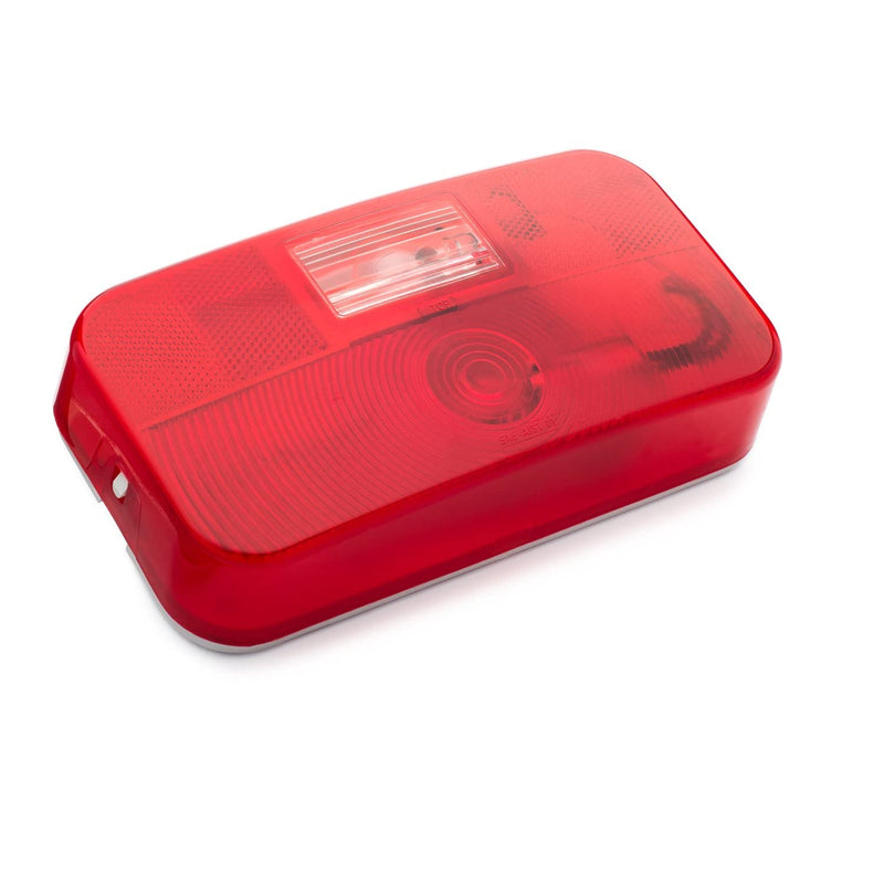 Lumitronics Red Surface Mount Light, Stop/Turn/Tail/Backup for RV, Trailer, Camper, 5th Wheel and Motorhomes (White) Without License Bracket & Light White