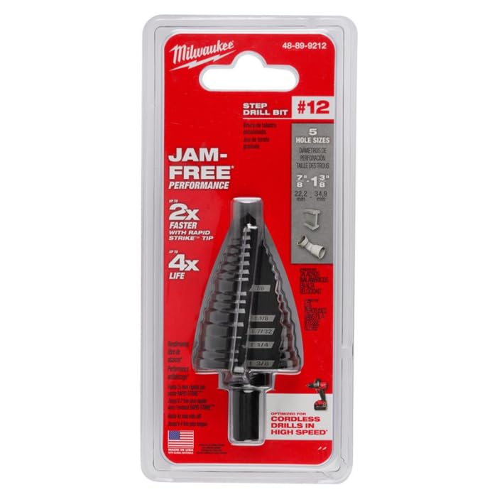 Milwaukee 48-89-9212 Step Bit #12 7/8" - 1-3/8"