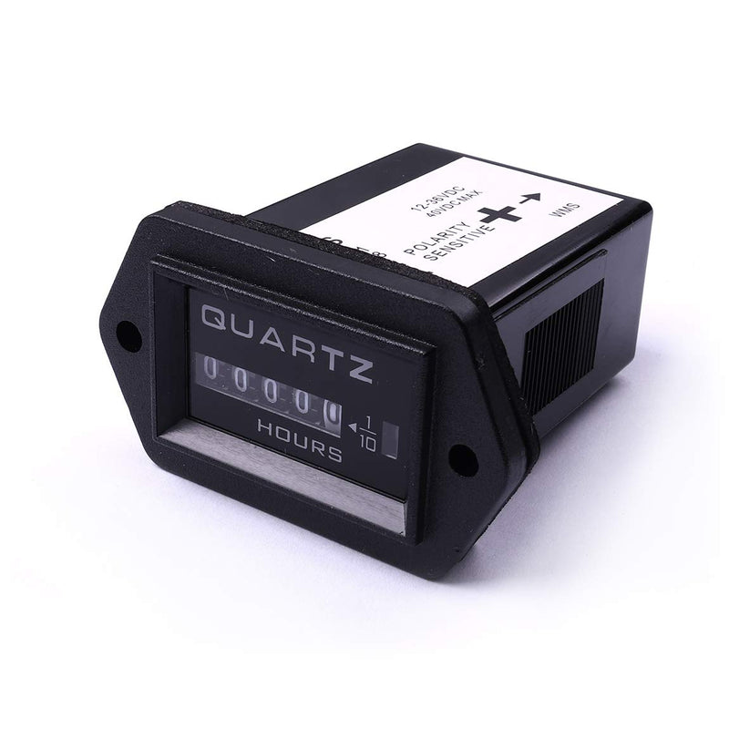  [AUSTRALIA] - ATOPLEE Mechanical Hour Meter 12v to 36v Truck Tractor Diesel Outboard Engine Hour Meter Rectangular