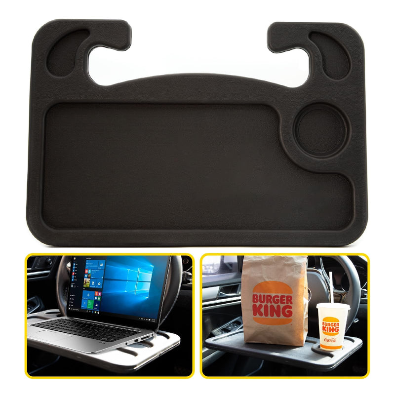 Cutequeen Car Steering Wheel Desk,Multi-Function Car Table & Computer Tray,Universal Food Tray for Most Vehicles