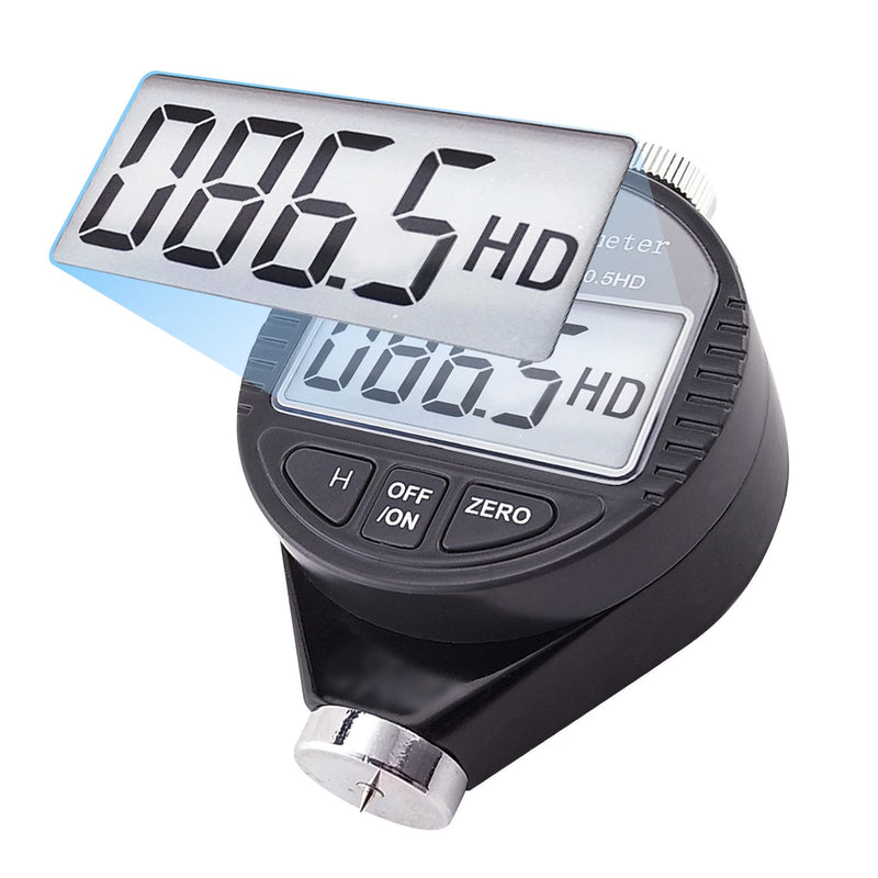 Shore D Hardness Tester Meter Portable 0-100HD Digital Durometer D for Rubber, Tire, Plastic, Thermal Plastic, Flooring, Bowling Ball with Large LCD Display Black