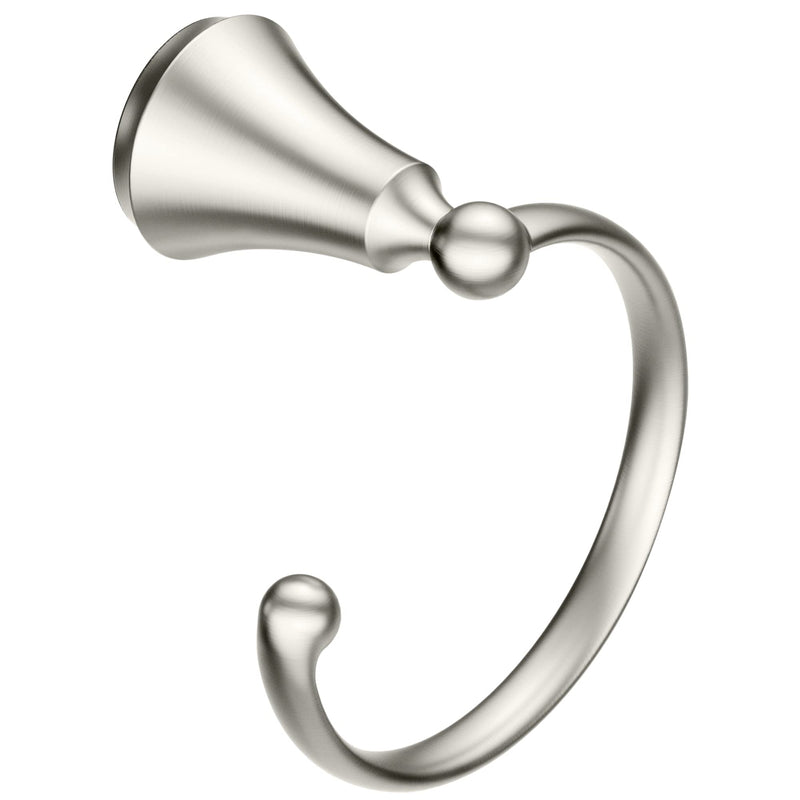 Moen YB5286BN Wynford Bathroom Hand Towel Ring, Brushed Nickel 5.43 x 3.90 x 5.43 inches