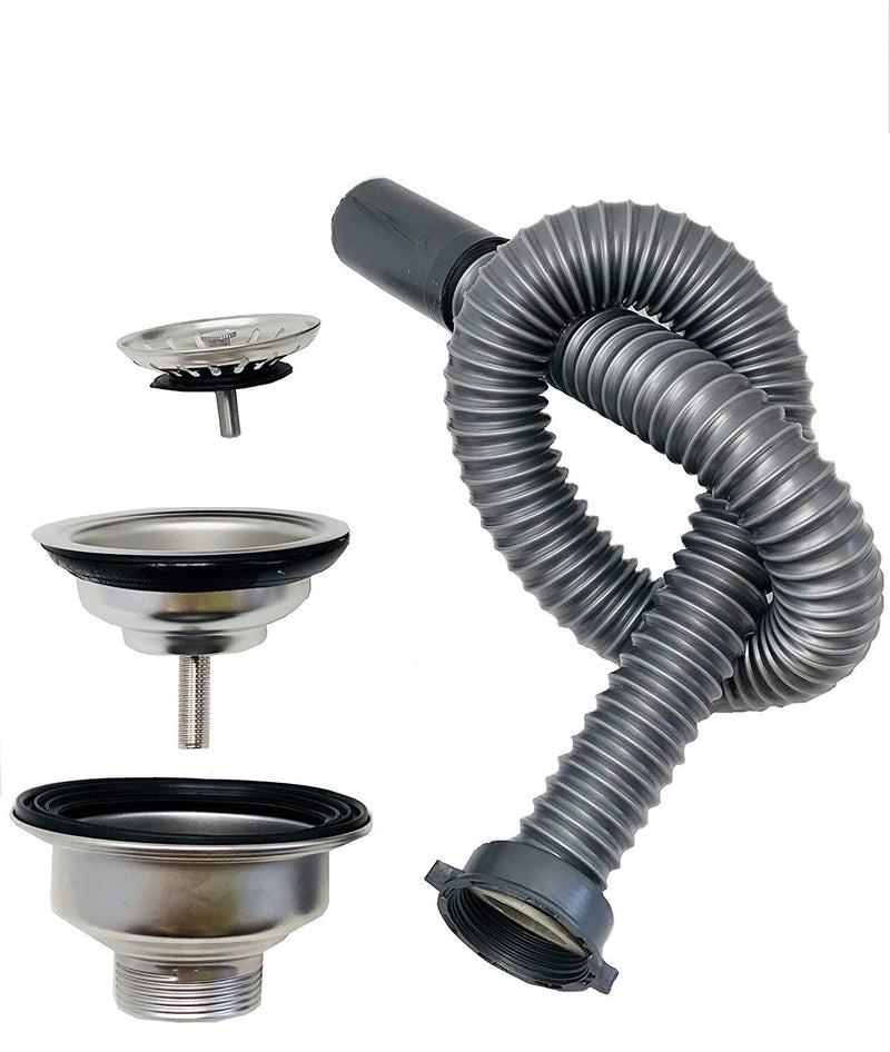 Salon Shampoo Bowl Complete Shampoo Bowl Drainage Assembly and Flex Pipe Drain Hose