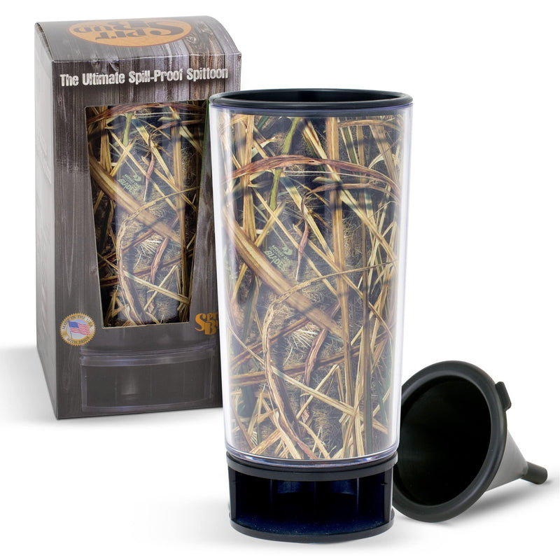 Spit Bud Spittoon with Can Opener, Mossy Oak Color Mossy Oak Shadow Grass Blades