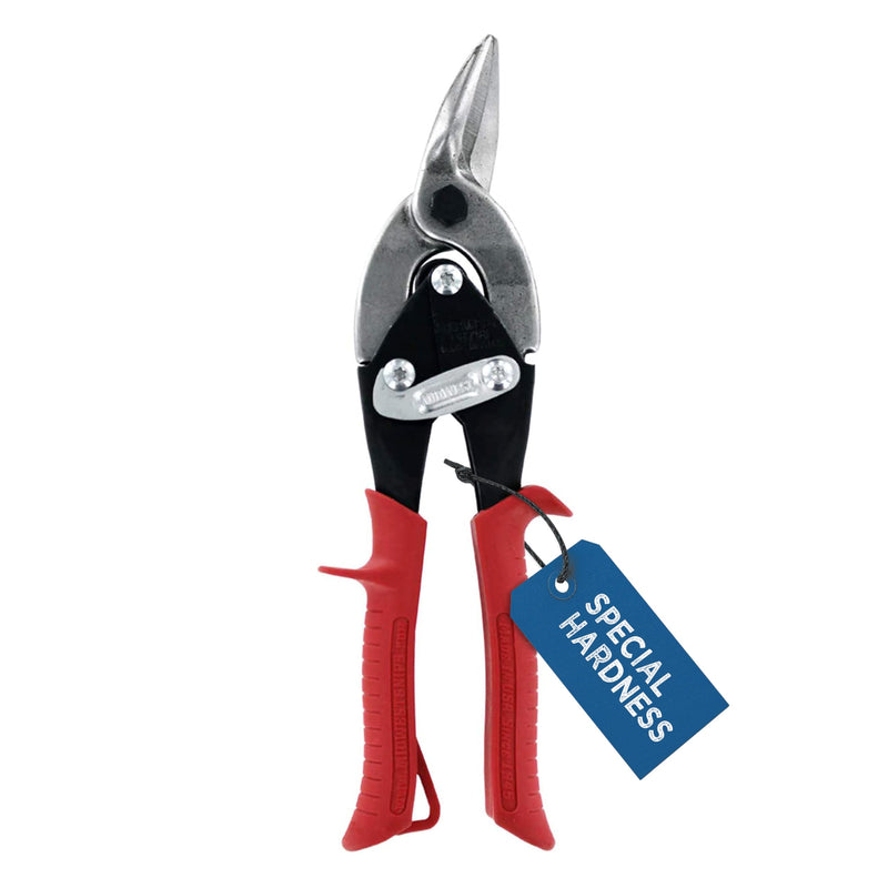 MIDWEST Special Hardness Aviation Snip - Left Cut Regular Stainless Steel Cutting Shears, Made in the USA - MWT-SS6716L
