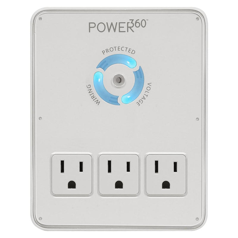 Panamax P360 Dock 6-Outlet Wall Tap/Charging Station, White, 6.8" x 2.9" x 5" Charging Station