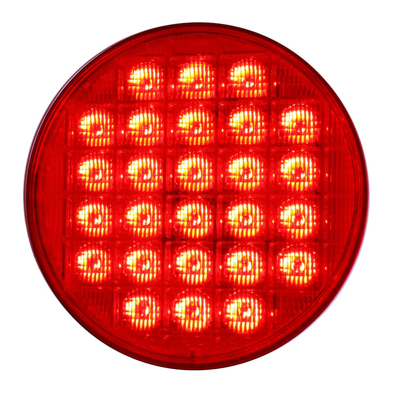 Grand General 74892 Red 4" Smart Dynamic LED Sealed Light Red/Red Sequential