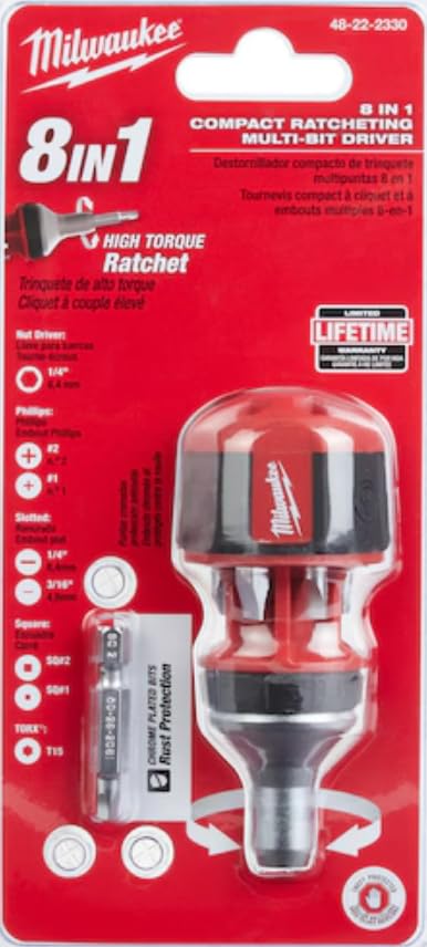Milwaukee 48-22-2320 Compact Ratcheting Multi Bit Driver