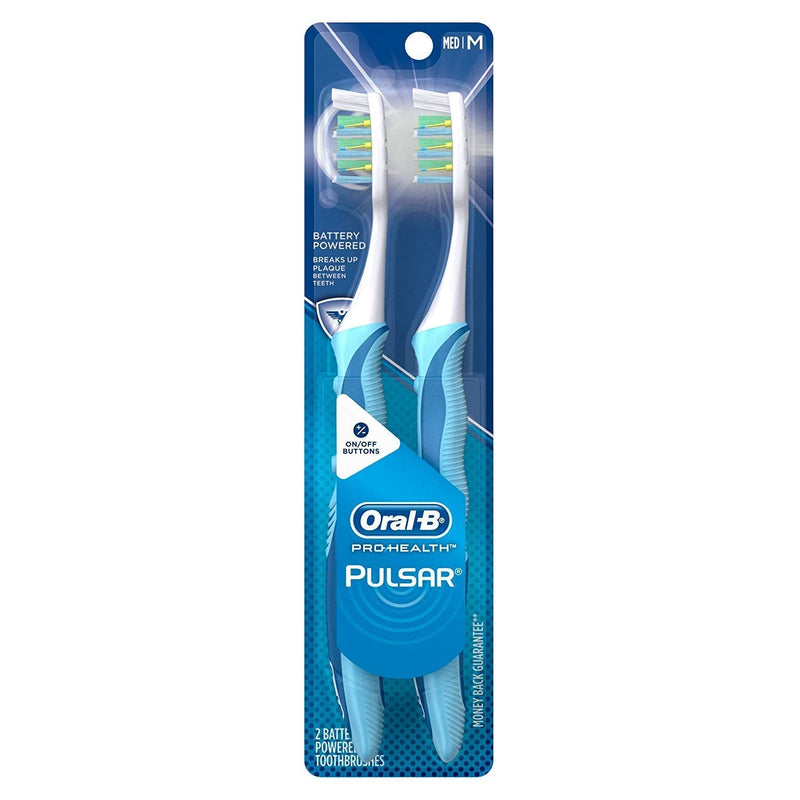 Oral-B Pulsar Vibrating Bristles Toothbrush, 4 Count - Medium (Colors May Vary) Medium (Pack of 4)