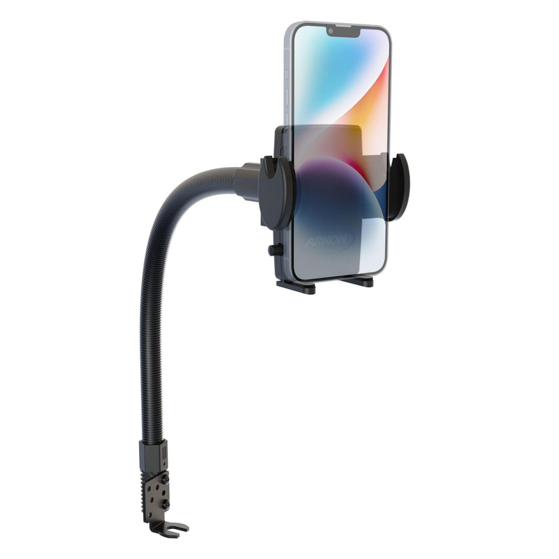 ARKON Mounts - Phone Holder with Car Seat Rail Mount | Car Phone Stand with Flexible 22" Arm | Professional-Grade Durability | Phone Holder For Car | For iPhone, Samsung, Google, Nokia, other phones
