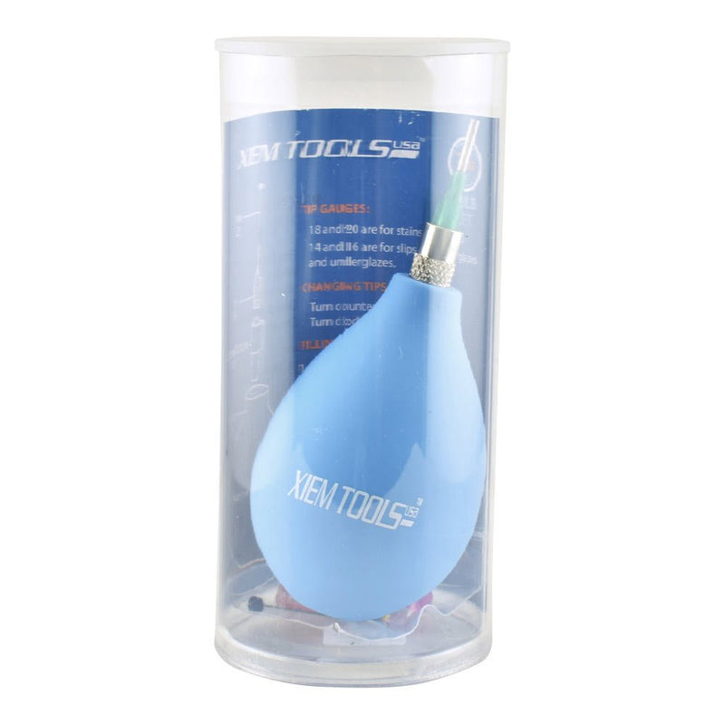 Xiem Tools USA Precision Applicator, 3oz Bulb with 4 Interchangeable Tips for Detailing, Writing, Decorating on Clay (PAS3OZ-10063)