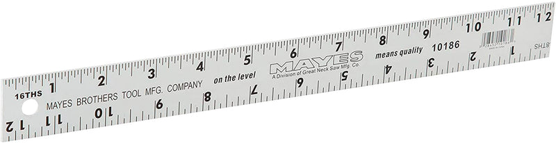 Mayes Hard Aluminum Ruler, 48 x 2 Inches