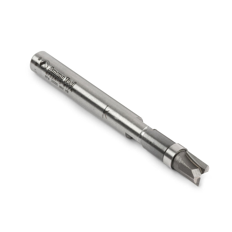 Amana Tool Carbide Tipped Miniature Flush Trim Plunge Template Router Bit, 47224-S, 1/4 Dia x 1/4 x 1/4 Inch Shank with Mini 1/4 D Upper Ball Bearing