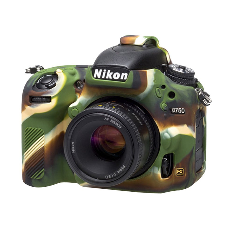 easyCover Silicone Protection Cover for Nikon D750 Camera, Camouflage