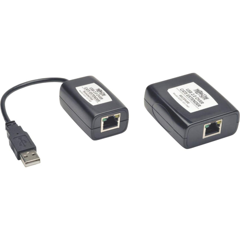 TRIPP LITE B203-101-PNP 1-Port USB 2.0 over Cat5 Cat6 Extender Hub Transmitter and Receiver,Black