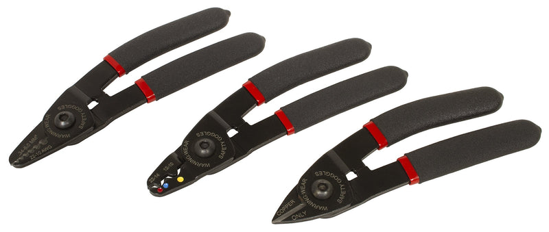 Lisle 68700 Mini Strip/Cut/Crimp Set, 3 Piece