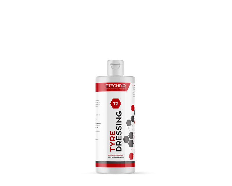 Gtechniq T2 Tire Dressing for Car Tire Shine, Tire Coating Repels Dirt and Grime, Restores Tire Black Finish, Anti-Sling Formula, 100% Biodegradable - 8.5 fl oz (250ml) 250 milliliters