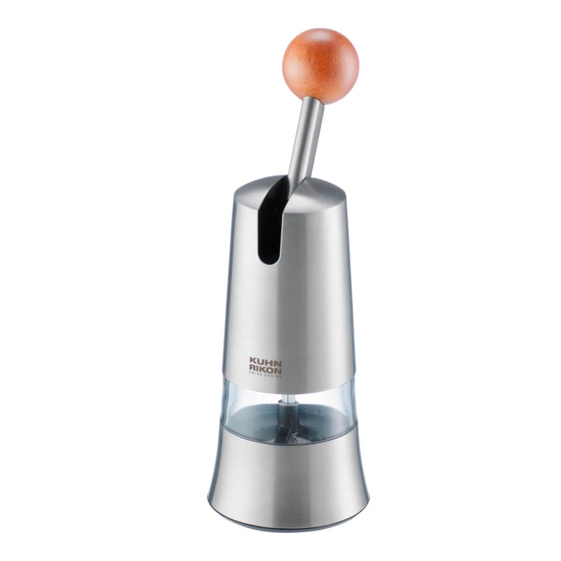 Kuhn Rikon Epicurean Adjustable Ratchet Grinder with Ceramic Mechanism for Salt, Pepper and Spices, 8.5 x 2.75 inches, Stainless Steel