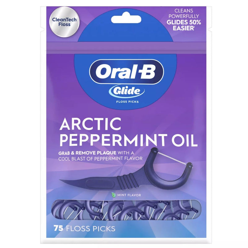 Oral-B Glide 3D White Floss Picks Radiant Mint, 75CT (Pack of 6) 75 Count (Pack of 6)