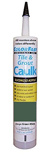 Color Fast Caulk Matched to Custom Building Products (Onyx Green Unsanded)