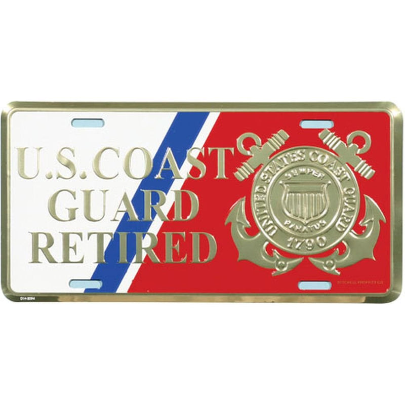 US Coast Guard Retired License Plate