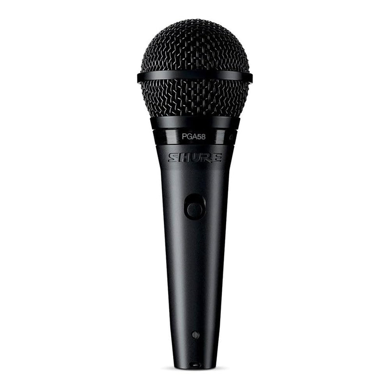 Shure PGA58 Dynamic Microphone - Handheld Mic for Vocals with Cardioid Pick-up Pattern, Discrete On/Off Switch, Stand Adapter and Zipper Pouch (PGA58-XLR) 15' XLR-XLR Cable
