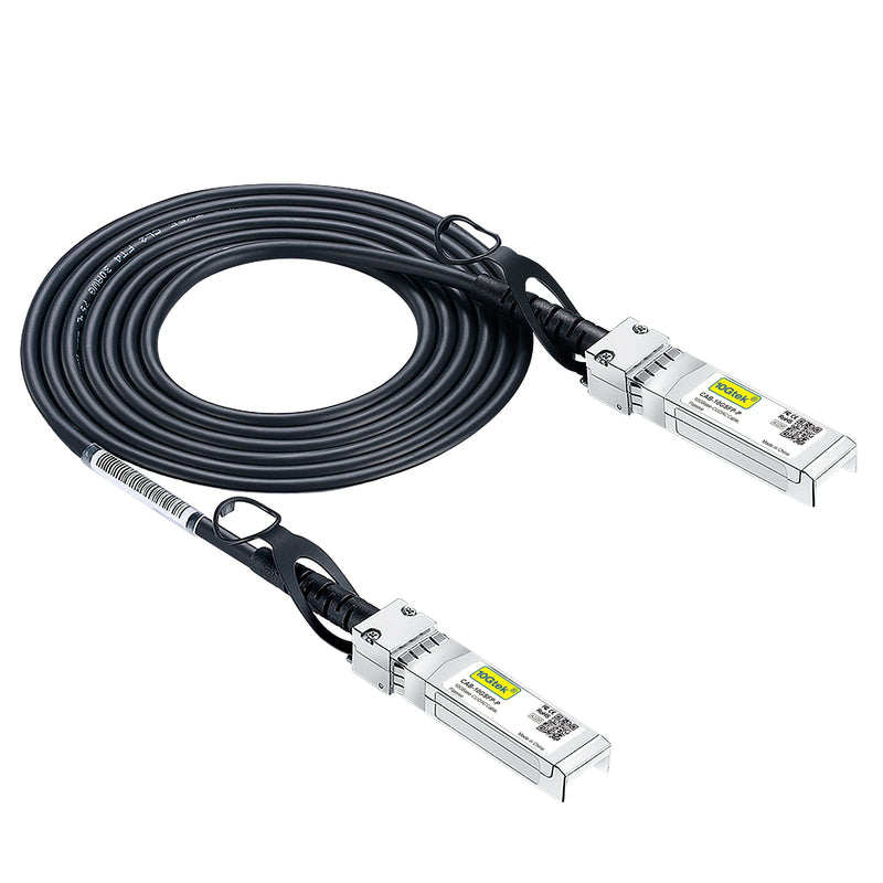 10Gtek SFP+ DAC Twinax Cable - 10GBASE-CU Passive Direct Attach Copper SFP Cable for Cisco SFP-H10GB-CU2M, Ubiquiti UniFi UC-DAC-SFP+, Meraki, Fortinet, D-Link, 2-Meter(6.6ft) | 0.25-12m Optional 2m 10G 1