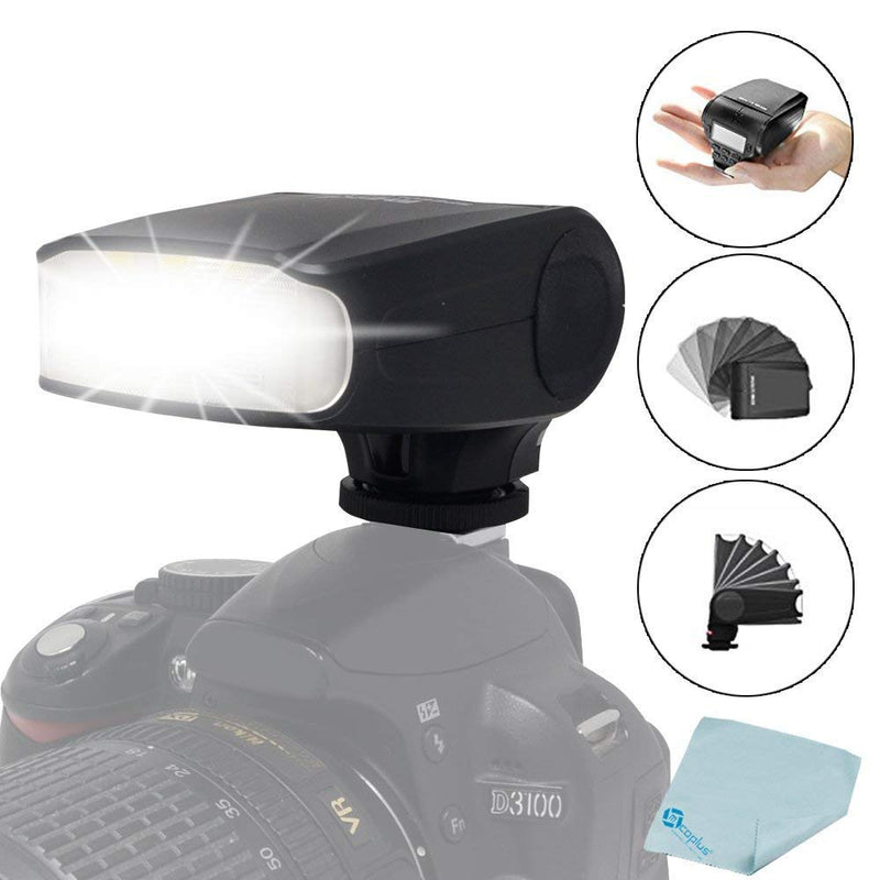 MK-320 TTL Flash Speedlite for Olympus OM-D E-P5 E-PM E-M1 E-M5 E-M10 EPL5 E-PL6 E-PL7 LUMIX GM5 GX1 GX7 GX8 G3 LX100 with Mcoplus Cloth