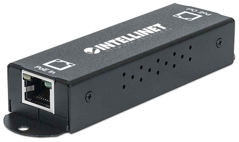Intellinet 1-Port Indoor Gigabit PoE+ Extender Repeater – 25W Power Budget via Cat5e Cat6 RJ45 Ethernet Network Cables, Daisy-Chain – 3 Yr Mfg Warranty - 560962 Indoor 1-Port PoE+ Extender 25W