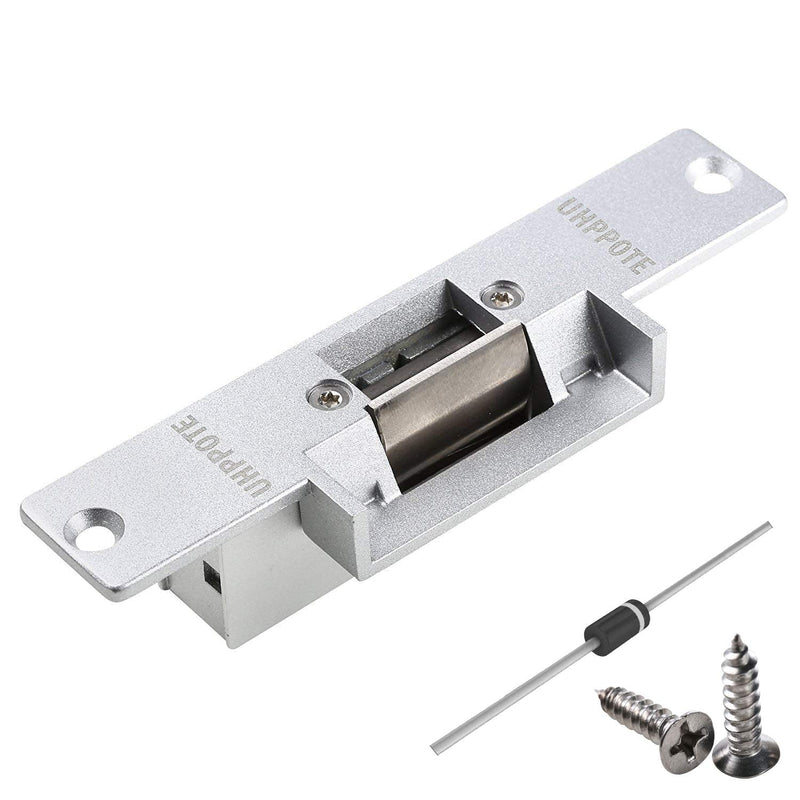 UHPPOTE Electric Door Strike Lock Fail Safe 12VDC for Access Control System | Zinc Alloy for Wooden Metal Doors
