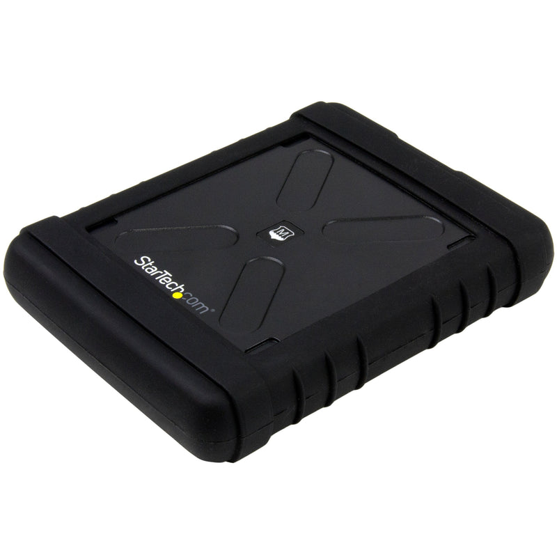 StarTech.com USB 3.0 to 2.5" SATA SSD/HDD Enclosure - UASP Enhanced External Hard Drive Enclosure - MIL-STD-810G Rated Case (S251BRU33),Black