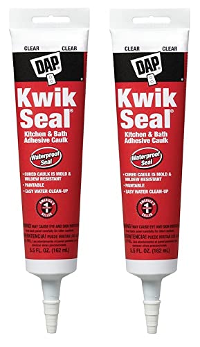 DAP, Inc. 18008 - Adhesive Caulk, Tub and Tile, Clear, 5.5 oz. Tube (Pack of 2)