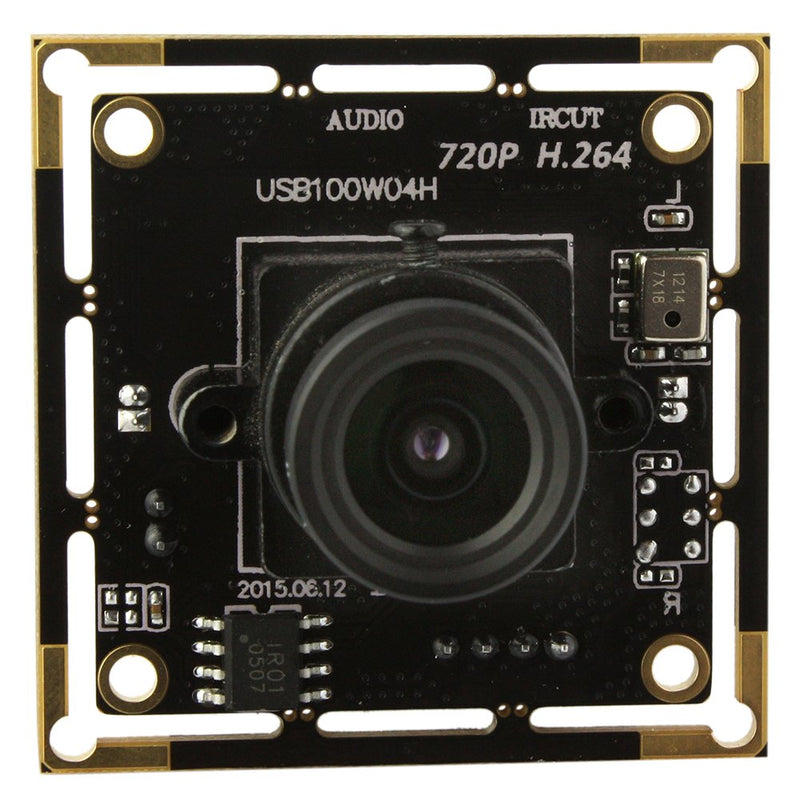 ELP 720p HD USB Camera Module with Microphone H.264 Mini UVC USB2.0 Audio Video Webcam Board for Android Linux Windows Mac Video Surveillance PC Camera for Computer, Laptop, Raspberry Pi, Jetson Nano