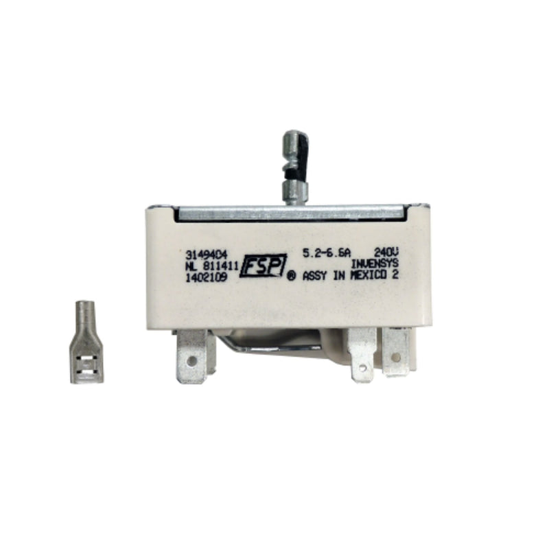 Supco ES9404 Surface Element Infinite Switch Replaces Whirlpool WP3149404, AP6007668, AP3095448, 3149404