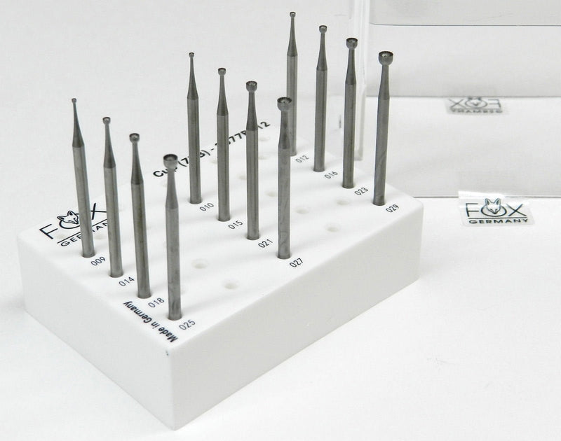 Cup Burs Fig 77B Concave Cutter Fraises Assortment 009-029 Set Fox Germany (E 4)