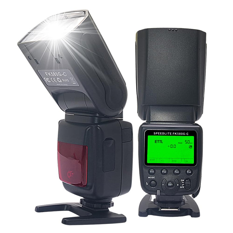 Mcoplus FK580G-C TTL Flash Speedlite 1/8000 HSS GN58 for Canon EOS R RP R5 R6 R7 R8 R10 Cameras
