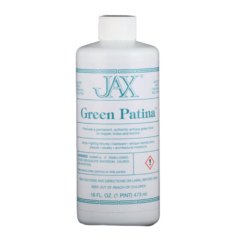 JAX Green Patina - Metal Finishing Solution - Antique Finish without Heat or Electricity - Pint - Paint 16 Fl Oz (Pack of 1)