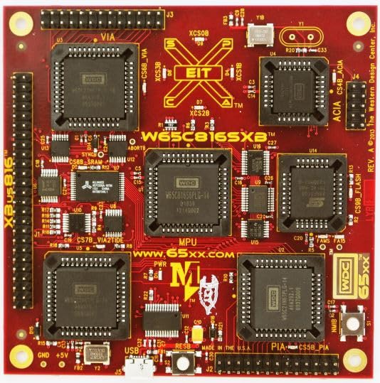 W65C816SXB Single Board Computer – Featuring W65C816S 8/16-bit Microprocessor, W65C22 VIA, W65C21 PIA, W65C51 ACIA – Ideal for microprocessor Education for Everyone.