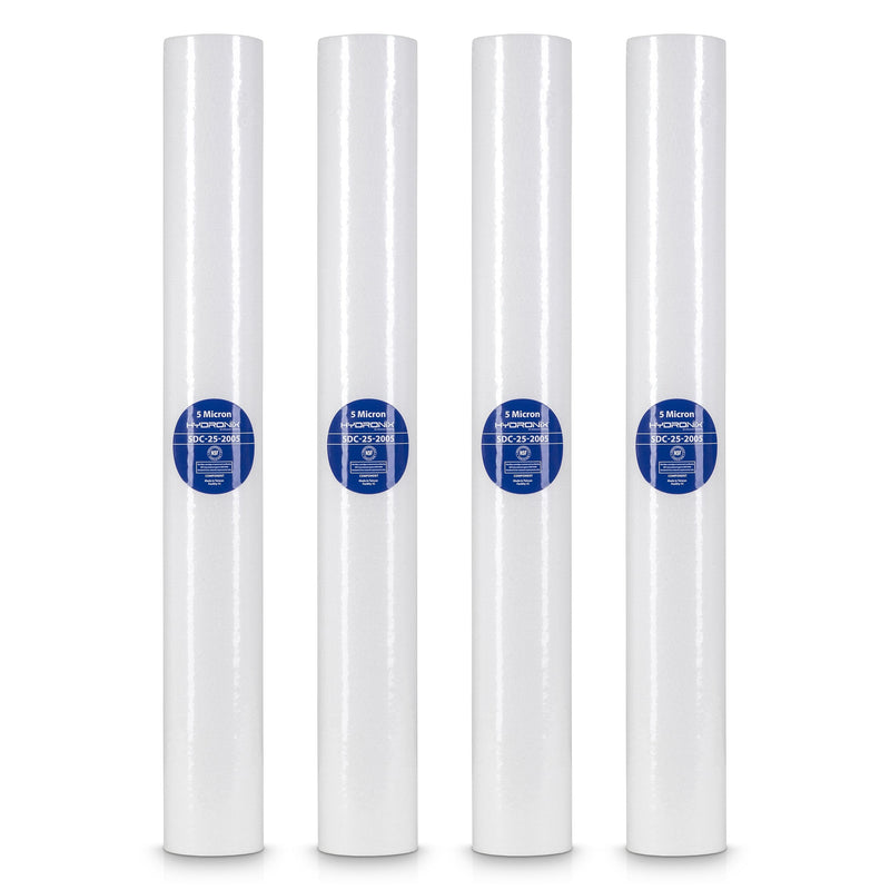 Hydronix SDC-25-2005 Whole House, RO Systems or Commercial Use Sediment Water Filter Cartridge 2.5" x 20" - 5 micron (PACK OF 4)