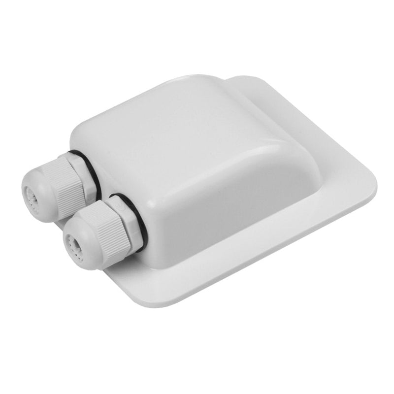 Weatherproof ABS Solar Double Cable Entry Gland for All Cable Types 2mm² to 6mm² for Solar Project on Rv, Campervan, Boat 2mm² to 6mm² White