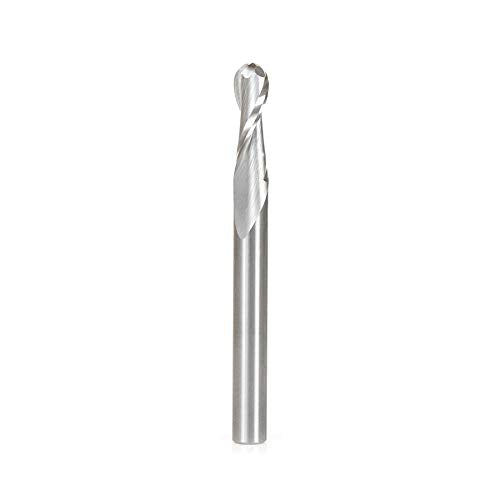 Amana Tool - 46456 Solid Carbide Up-Cut Spiral Ball Nose 3mm Radius x 6mm Dia x 22mm x 6mm