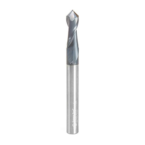 Amana Tool CNC ‘V’ Spiral Drills, 90 Degree End Mill, AlTiN Coating, 51652, 2-Flute x 1/4 Dia x 1/8 x 1/4 Shank x 2-1/2 Inch Long 1/4 D x 3/4 CH x 1/4 SHK (51652)