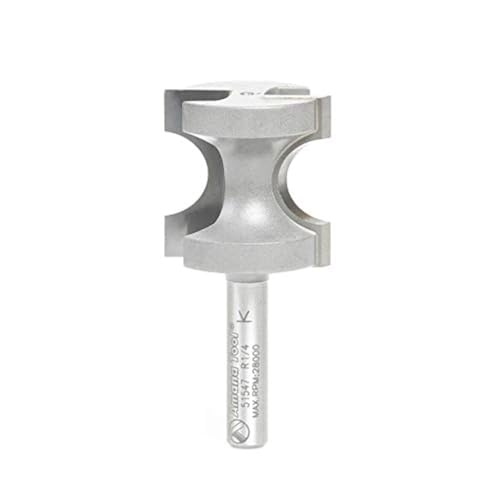 Amana Tool - 51547 Carbide Tipped Bullnose 1/4 Radius x 1 Dia x 1 4" Shank 1 Dia x 1 4" SHK