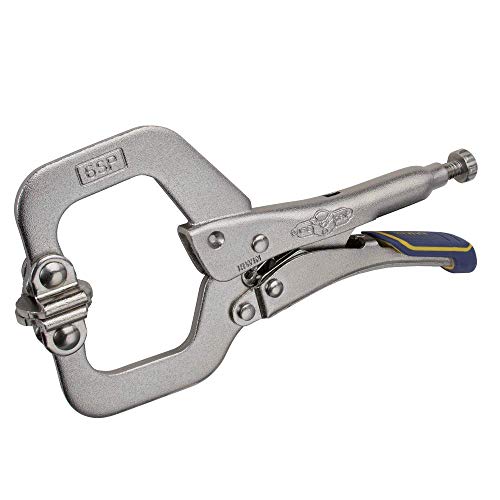 IRWIN VISE-GRIP Welding Pliers, Fast Release, C-Clamp Locking with Swivel Pads, 6-Inch (IRHT82587), Purple 1 Count (Pack of 1)