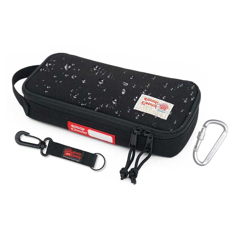 Rough Enough Small Tool Bag Pouch Box EDC Organizer Storage Case for Accessories with Zipper Portable Handle Black