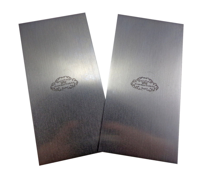 Crown Hand Tools Sheffield UK Steel 2 Piece Rectangular 2 1/2" x 5" Cabinet Scraper Set 375