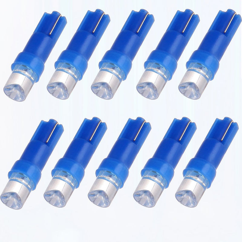 cciyu 10 Pack Blue T5 74 73 Instrument Cluster Panel Gauge Dash LED Bulb light 17 57 37 T5 Diode Led Bulbs Replacement fit for Dashboard Gauge Light Speedometer Odometer Tachometer