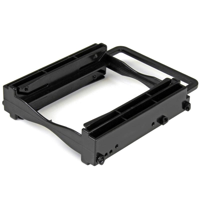 StarTech.com Dual 2.5" SSD/HDD Mounting Bracket for 3.5? Drive Bay - Tool-Less Installation - 2-Drive Adapter Bracket for Desktop Computer (BRACKET225PT), Black 1 Count (Pack of 1) 2x2.5" Drive (Tool-less)