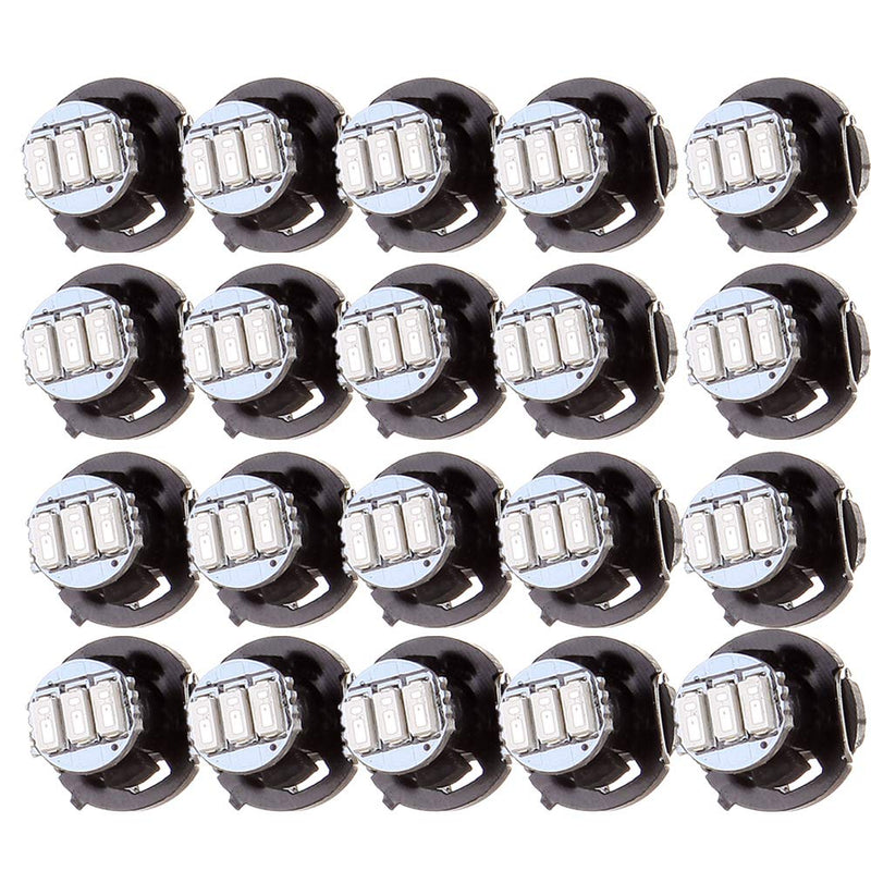 cciyu 20 Pack T4/T4.2 Green Neo Wedge 3LED A/C Light Bulbs Replacement For Indicator Light Instrument Panel Light