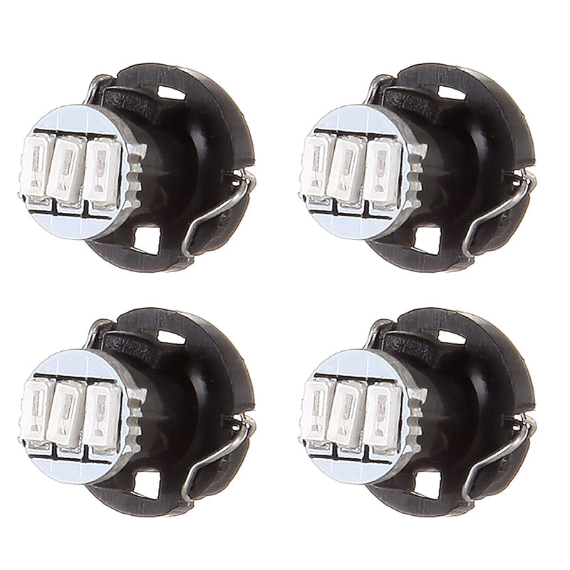 cciyu 4 Pack Blue 3-3014SMD T4/T4.2 Neo Wedge LED Light Bulbs Fit 1997-2007 For Jeep TJ For Cherokee Wrangler Liberty